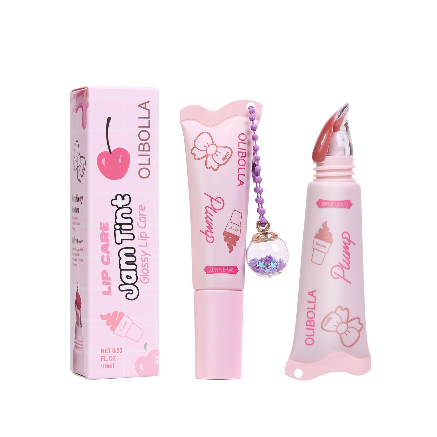 Peel Off Lip Liner w/ Ice Cream Lip Gloss