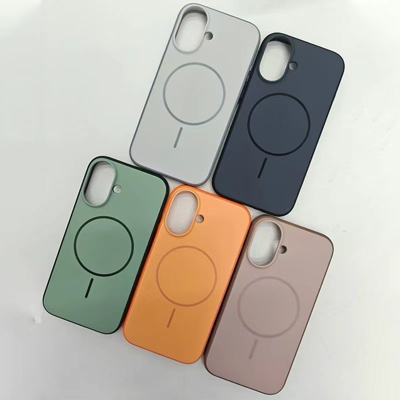 Magnetic Protective Phone Case for Apple – Stylish Contrast Colors in Frosted Finish – Ultimate Durability & Elegance!