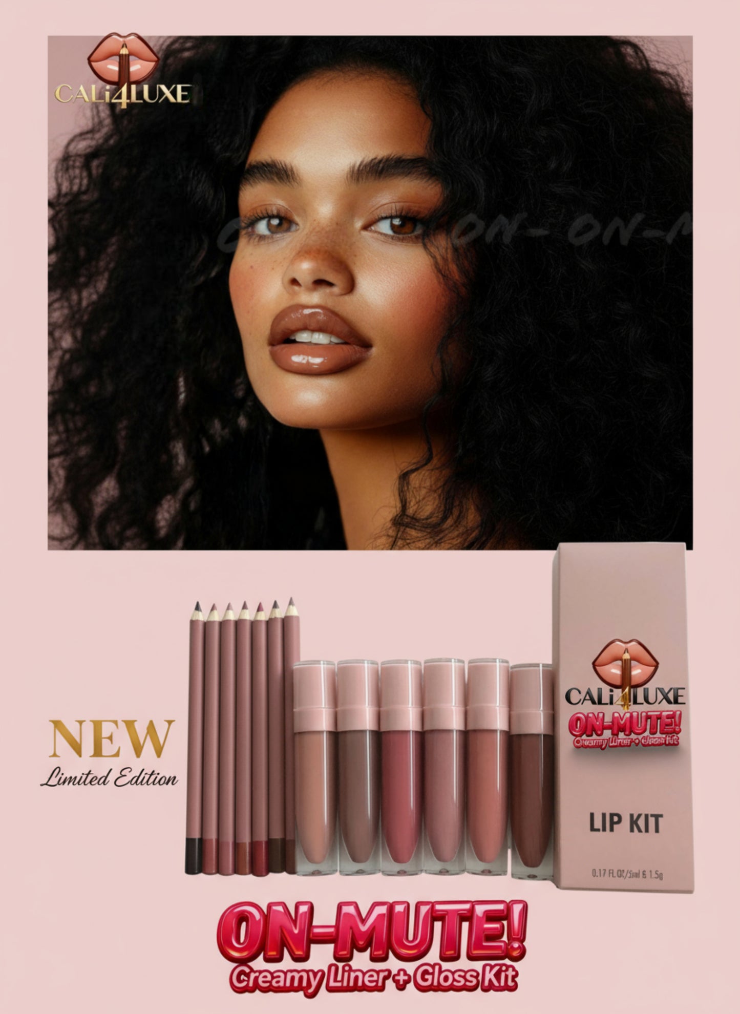 CALi4LUXE ON-MUTE! Creamy Liner + Gloss Kit