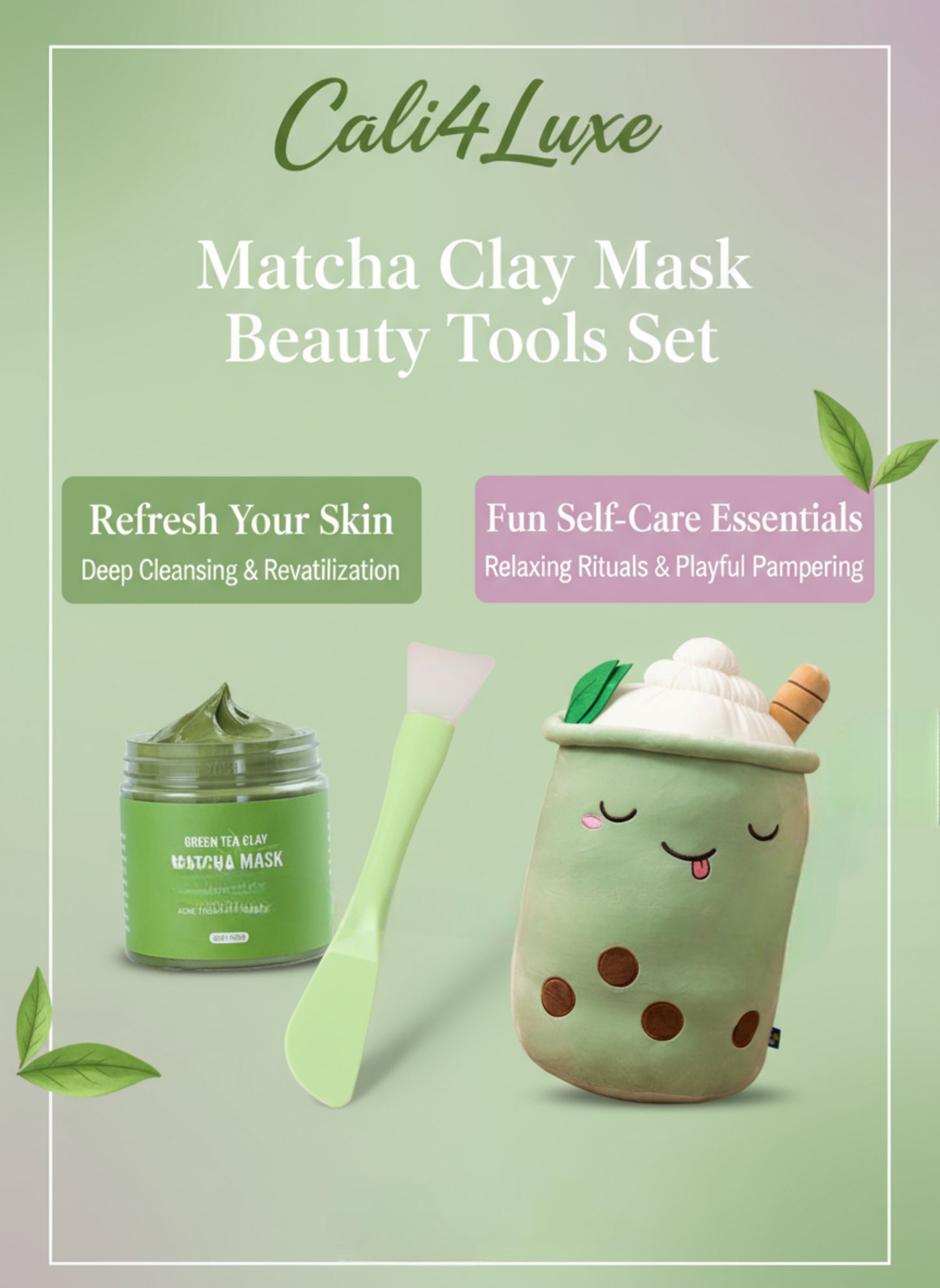 CALI4LUXE MATCH CLAY MASK BEAUTY TOOLS SET