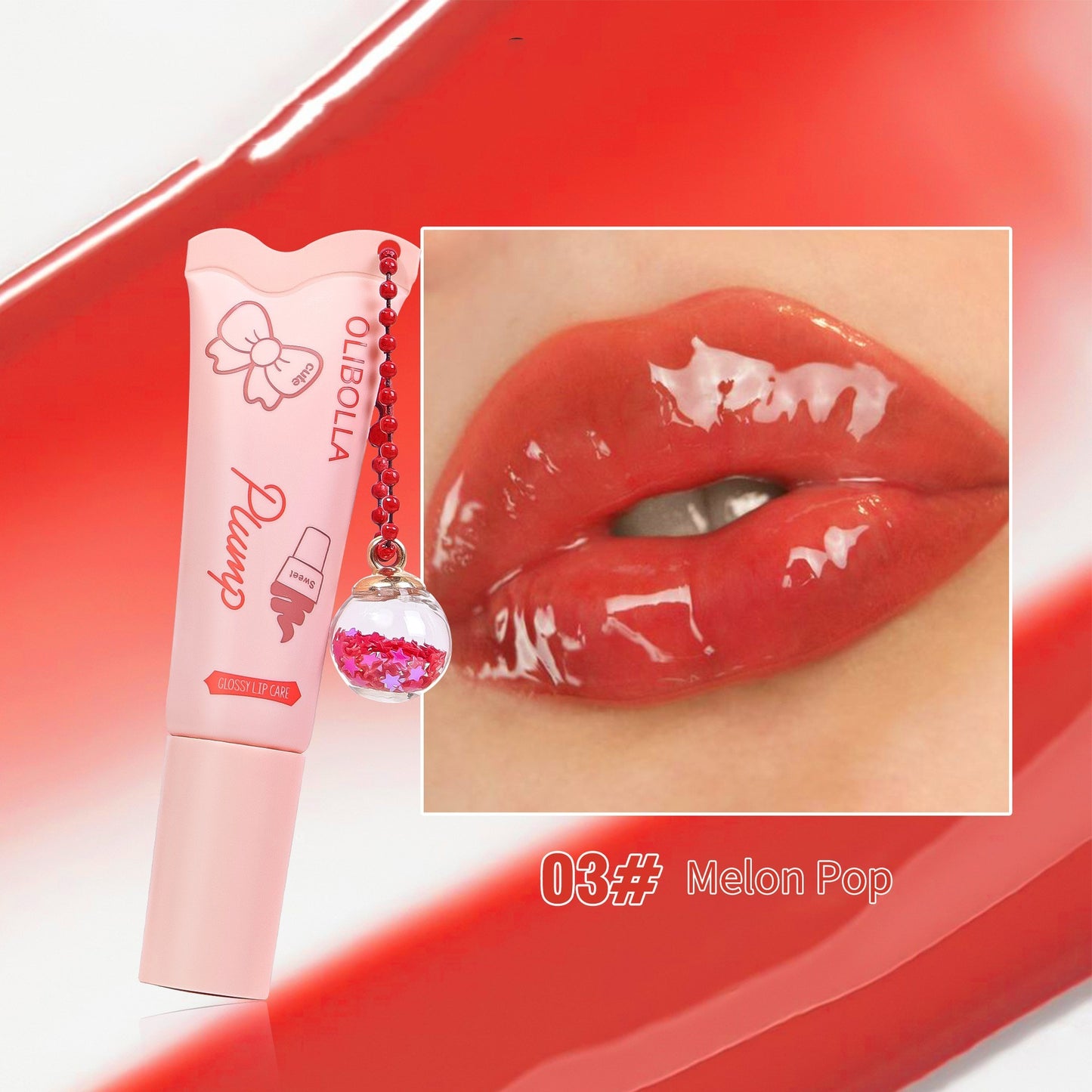 Peel Off Lip Liner w/ Ice Cream Lip Gloss