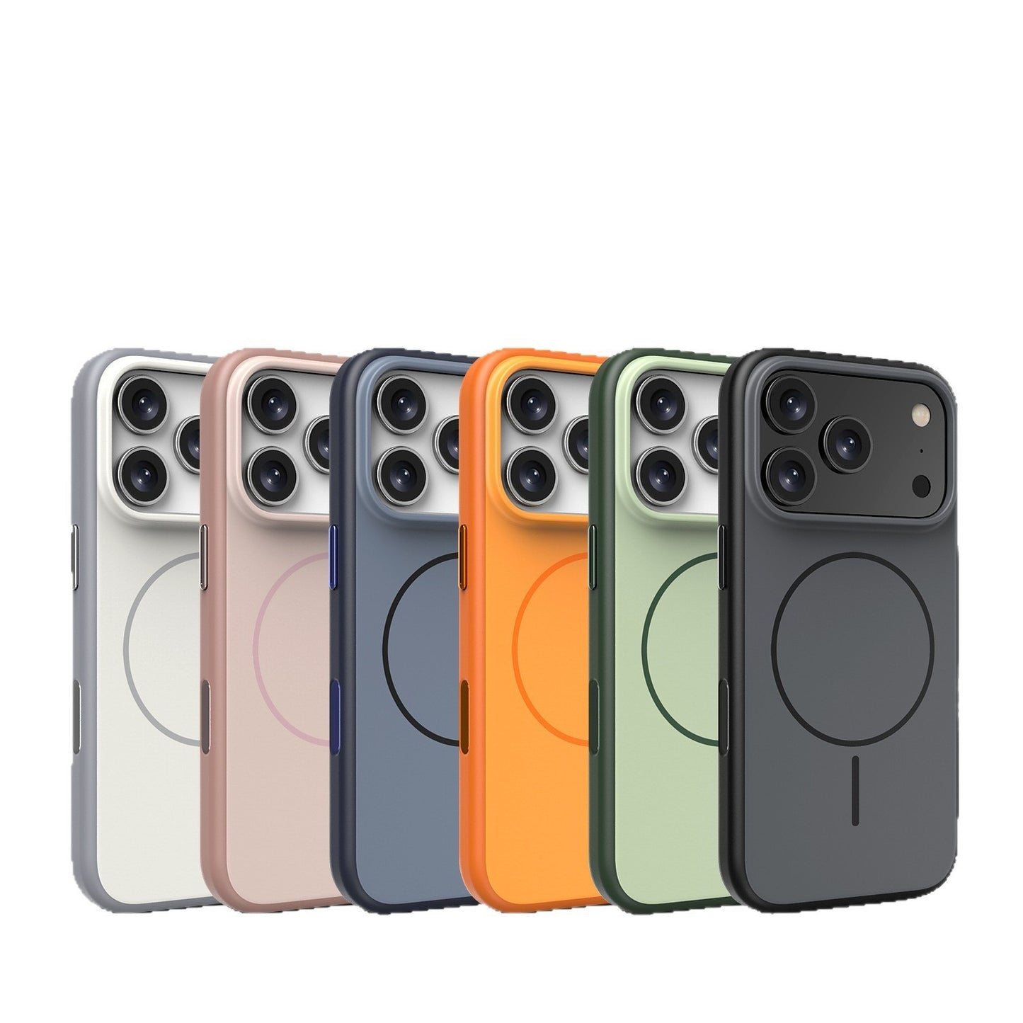 Magnetic Protective Phone Case for Apple – Stylish Contrast Colors in Frosted Finish – Ultimate Durability & Elegance!