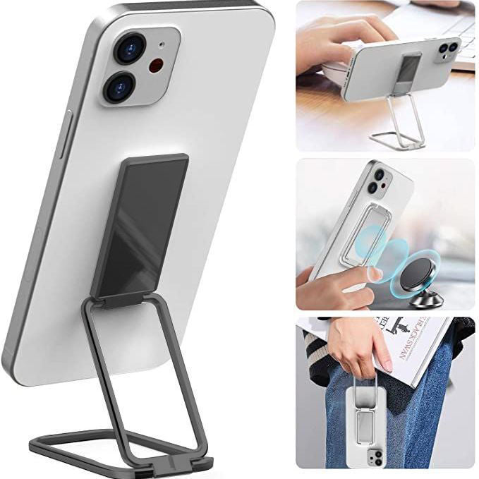 Adjustable Phone Stand and Car Mount, Double Rotating Shafts, Magnetic Holder with Damping Structure