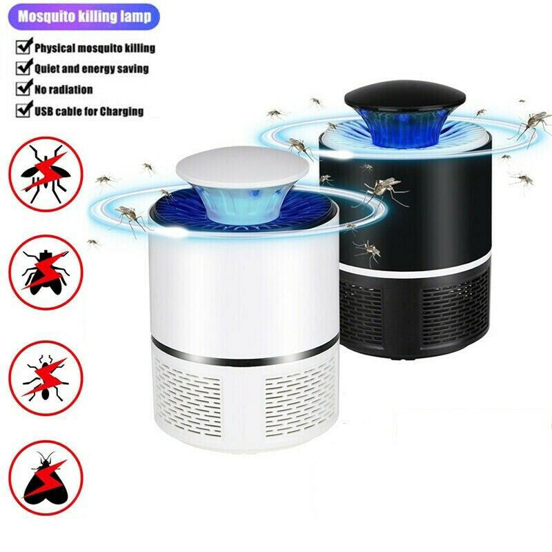 Electric UV Mosquito Killer Lamp – USB Indoor Outdoor Bug Zapper Trap with Cyclone Suction, Quiet Fly & Insect Catcher for Home, Bedroom, Patio & Office