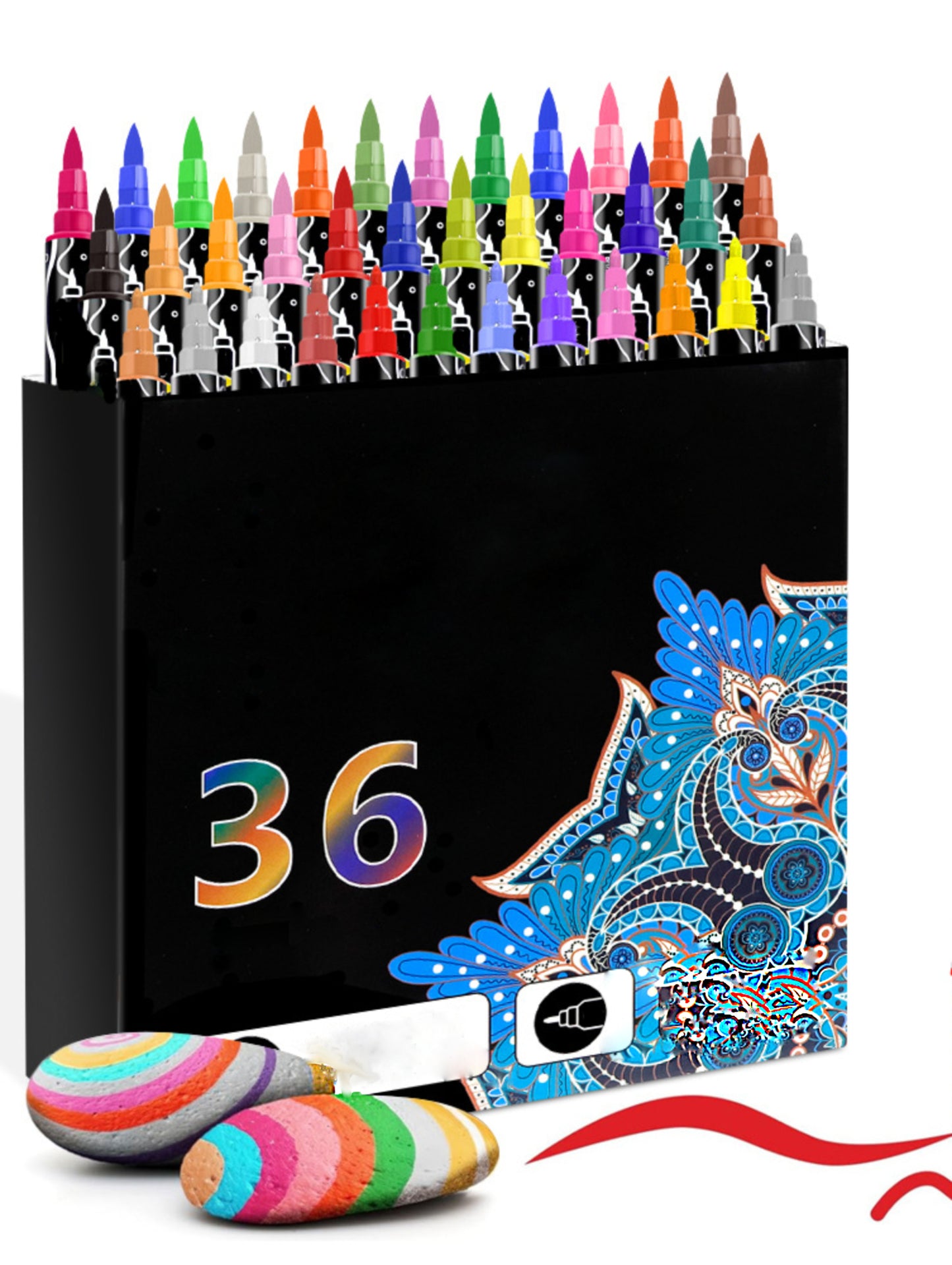 36 Acrylic Marker Pen Double-headed Stackable Water-based Paint Brush