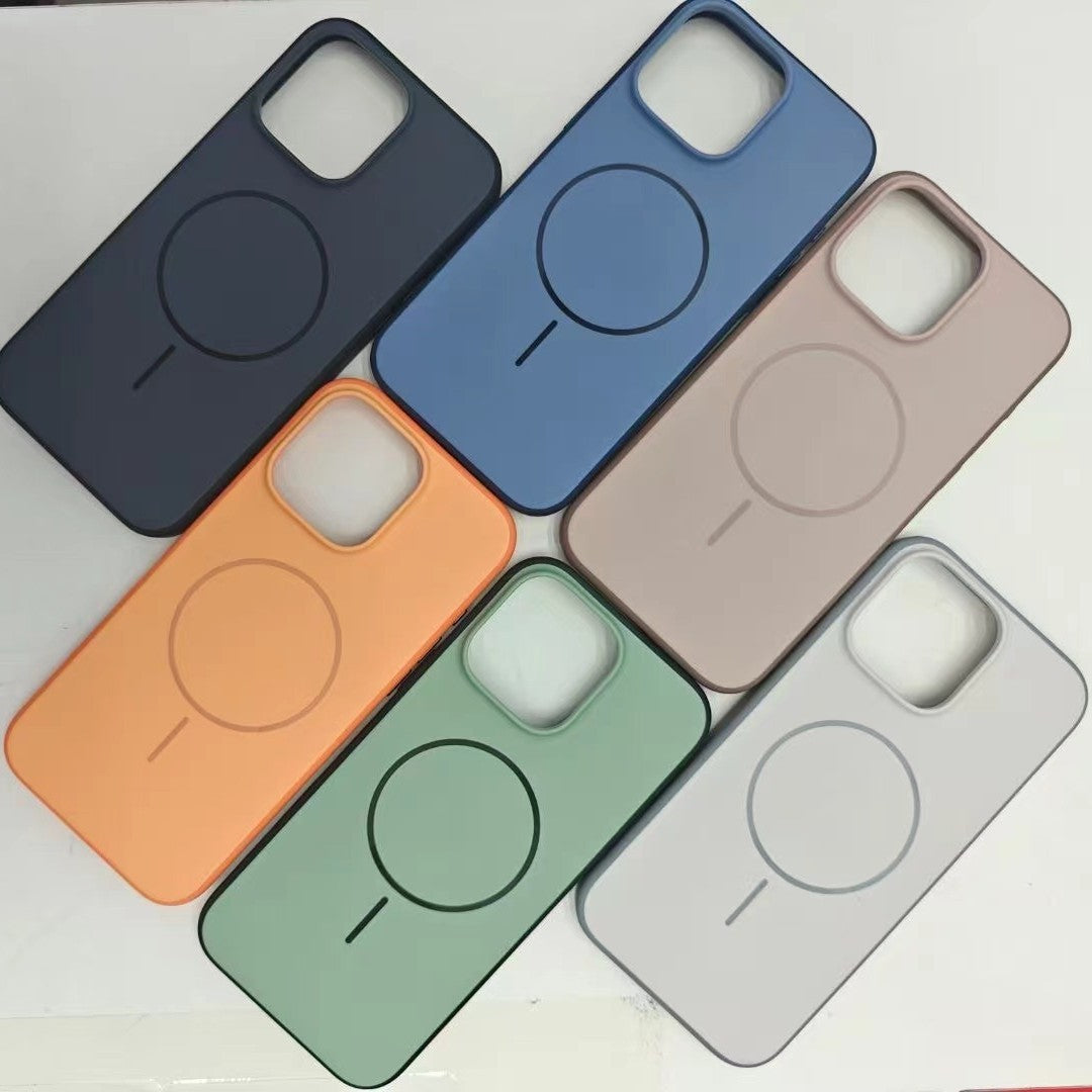 Magnetic Protective Phone Case for Apple – Stylish Contrast Colors in Frosted Finish – Ultimate Durability & Elegance!