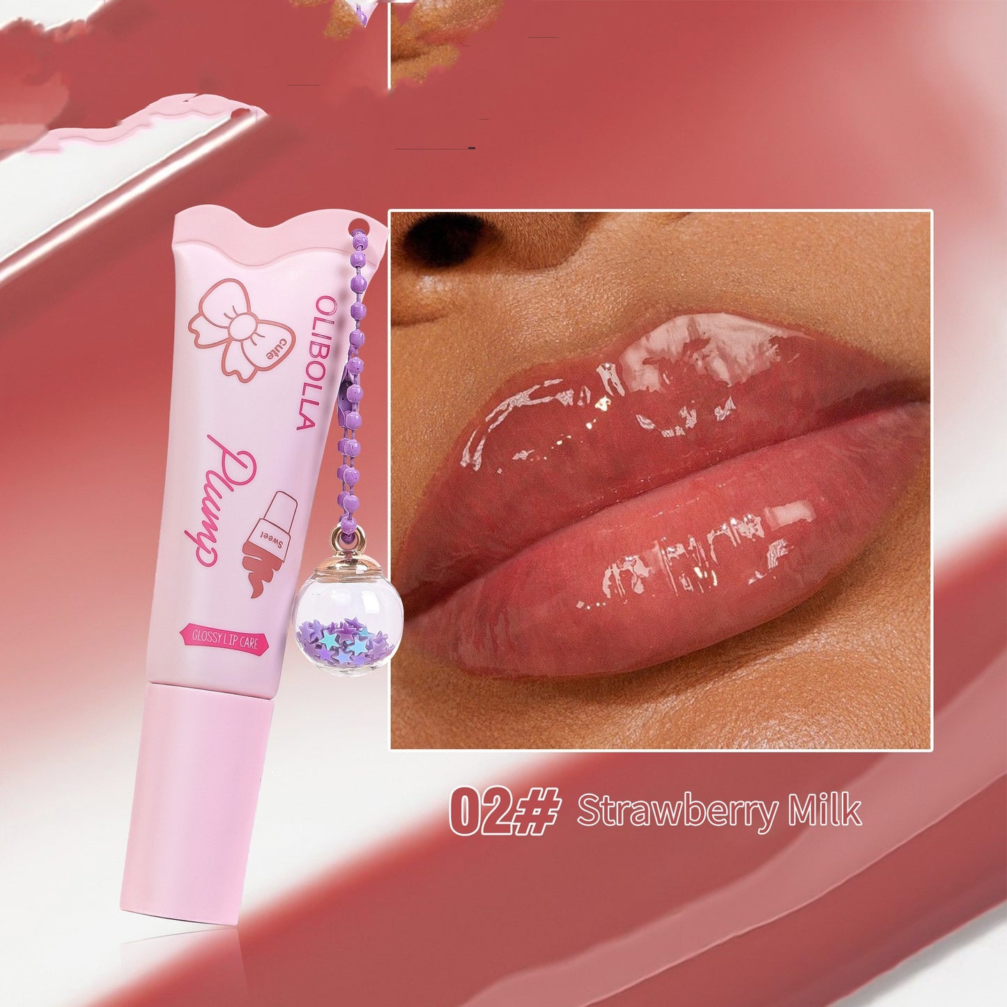 Peel Off Lip Liner w/ Ice Cream Lip Gloss