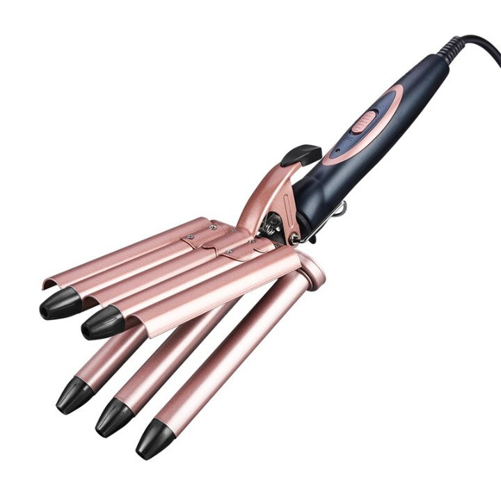 Instant Wave 5-Tube Ceramic Hair Curler, 16mm Barrel, Rose Gold