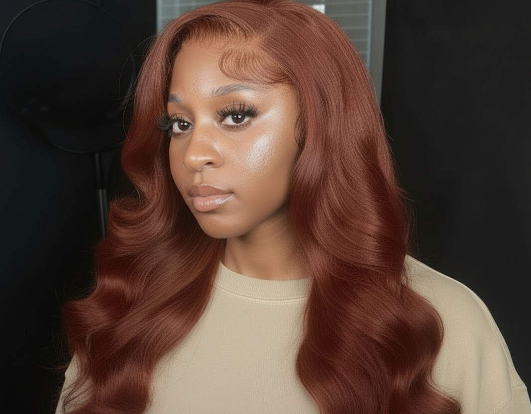 Cali4Luxe Glueless Body Wave Wig | Reddish Brown HD Lace|180 Density| United States
