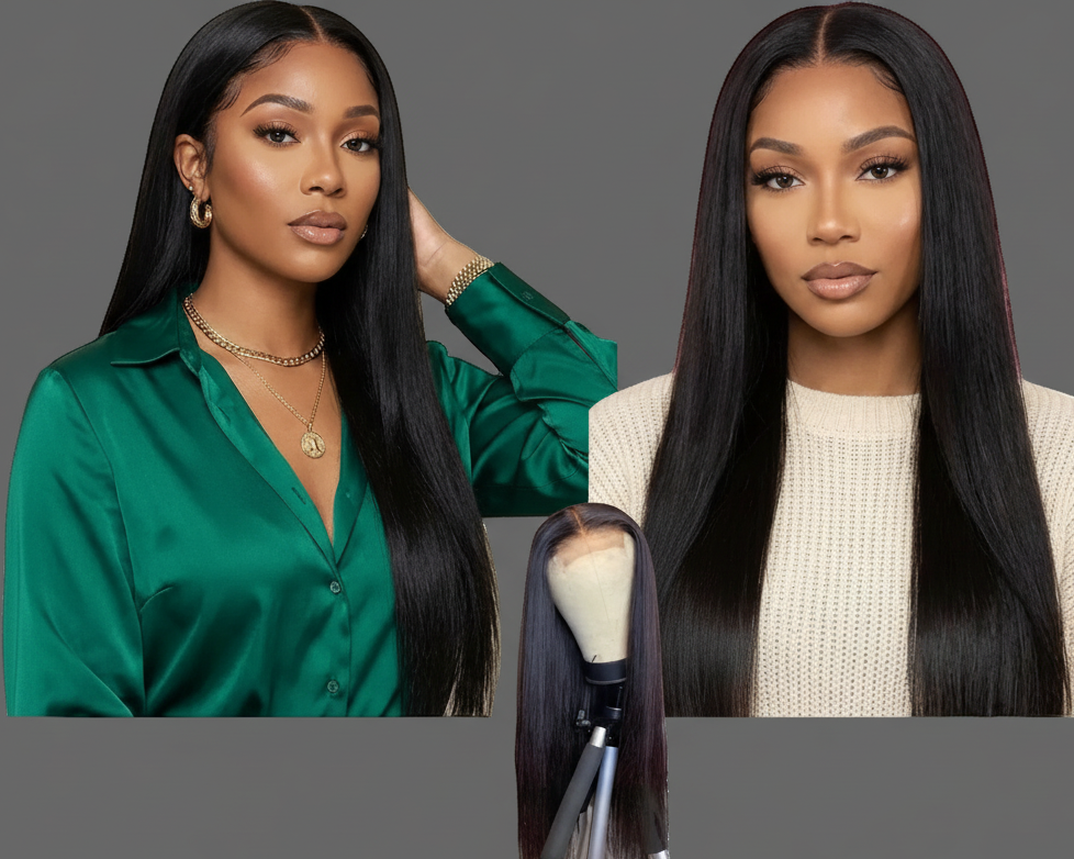 Cali4Luxe Glueless Straight Wig | 1B Brazilian HD Lace