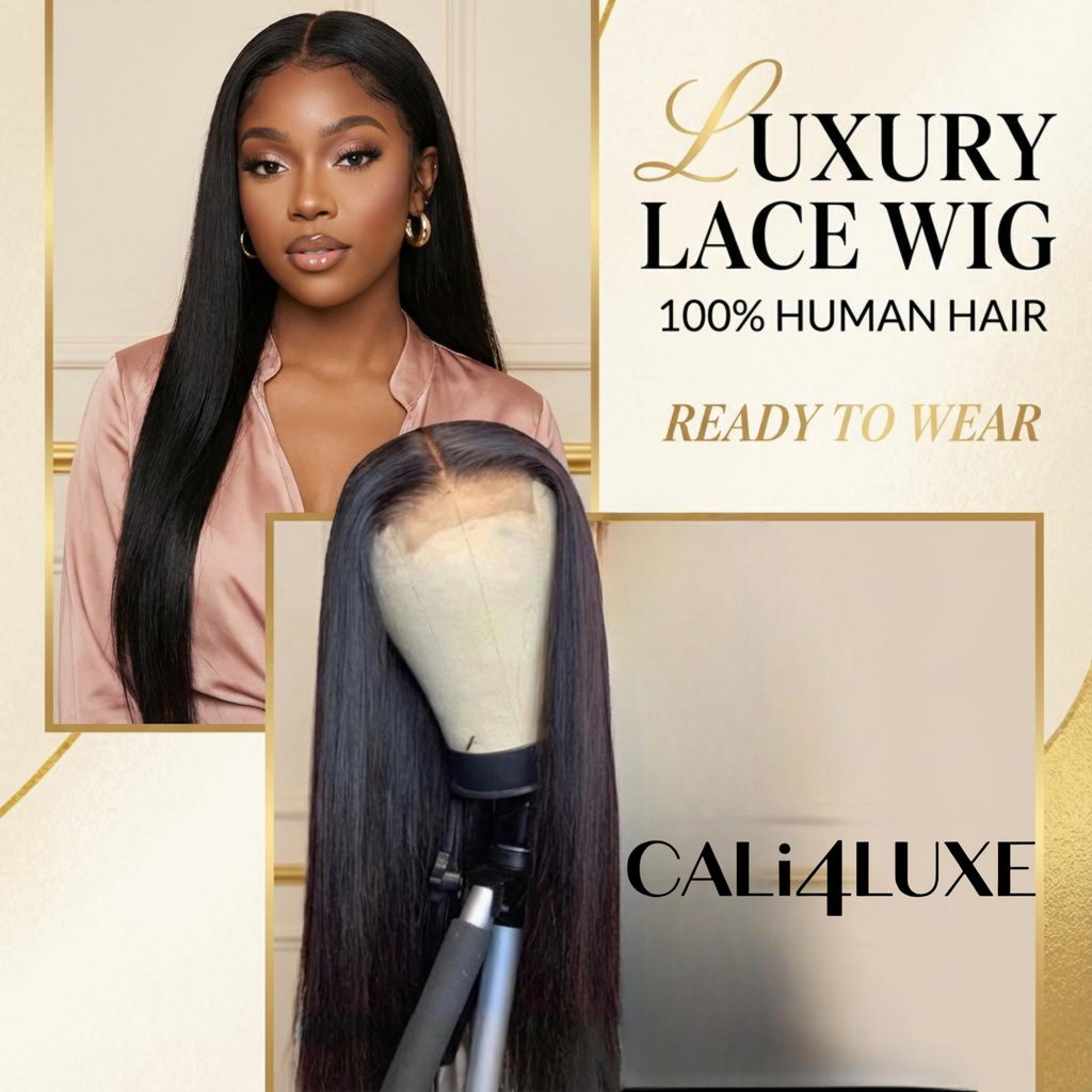 Cali4Luxe Glueless Straight Wig | 1B Brazilian HD Lace