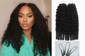 Cali4Luxe Miracle Knots Human Hair Extensions – Pre-Looped Feather Hair, Natural Black