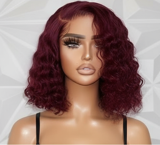 Cali4Luxe Burgundy Red Curly Lace Front Wig: A Bold Style