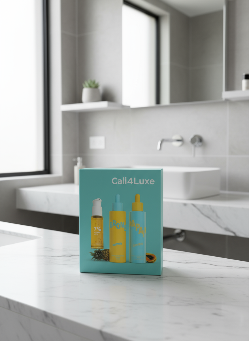 Pineapple Exfoliating Body Scrub & Serum Set | 2-Step Skin Treatment for Smooth, Radiant Skin | 100% Natural Ingredients | 200ml Each