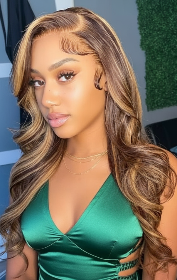 Gorgeous Highlight Body Wave Lace Frontal Wig: Elevate Your Style!