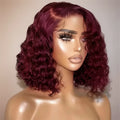 Cali4Luxe Burgundy Red Curly Lace Front Wig: A Bold Style