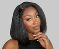 Kinky Straight Bob Wig: Effortless Style with a Natural Touch! READY-TO-WEAR
