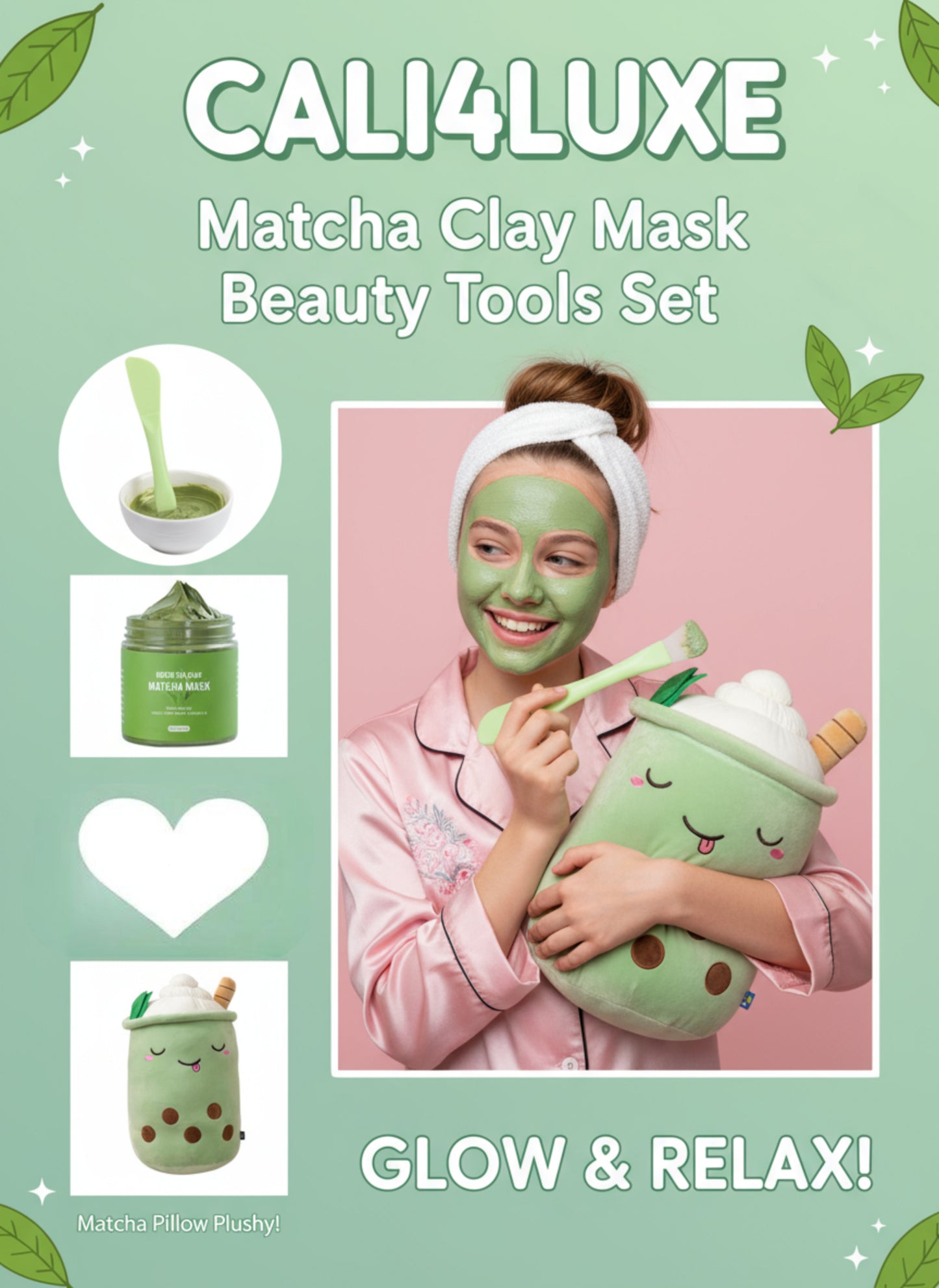CALI4LUXE MATCH CLAY MASK BEAUTY TOOLS SET