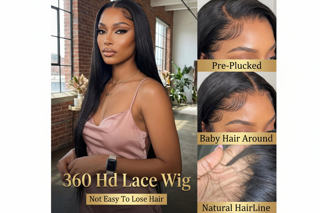 Cali4Luxe Glueless Straight Wig | 1B Brazilian HD Lace