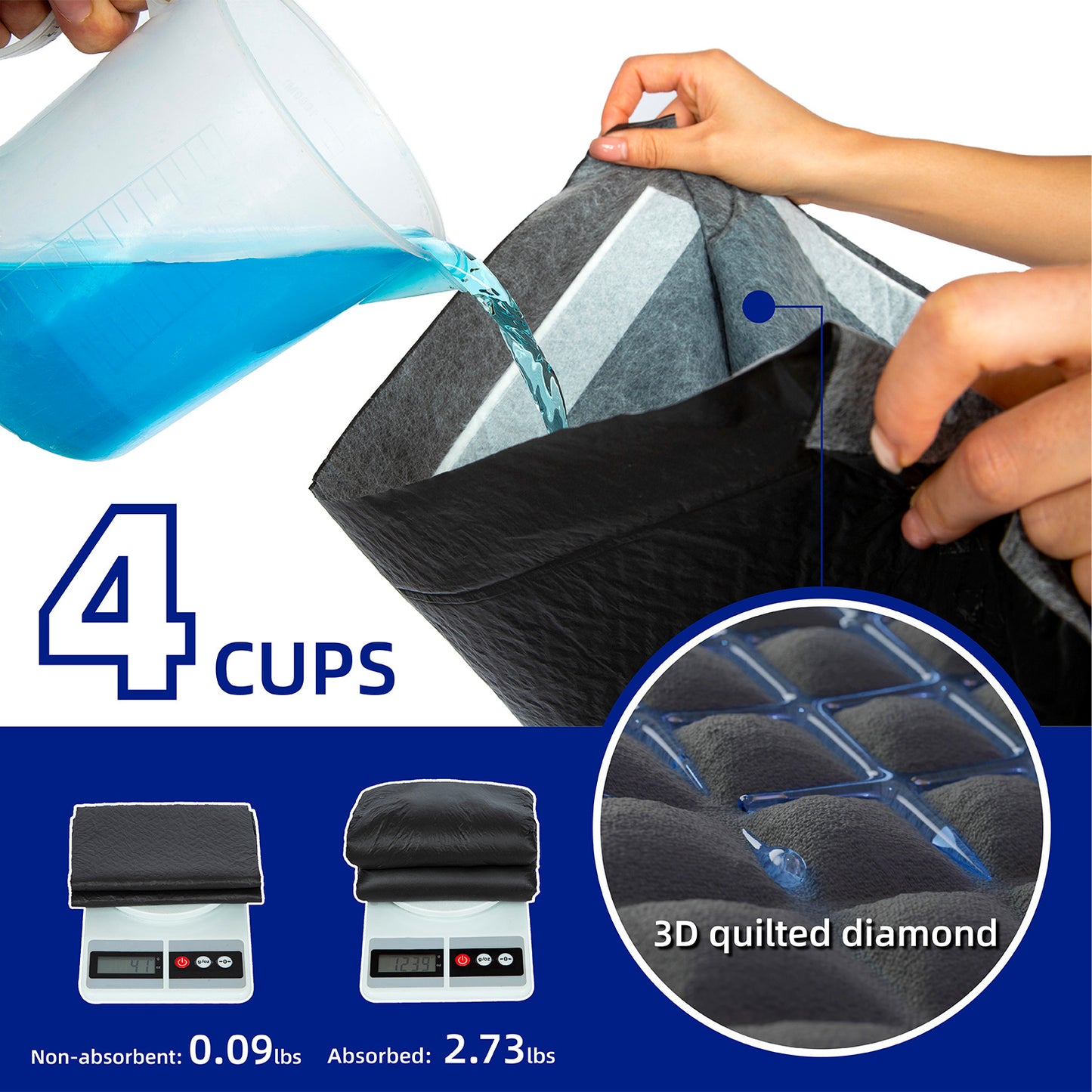 Disposable Charcoal Puppy Pads Odor Control 24x24 Inches