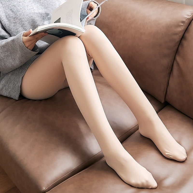 Cali4Luxe Fake Translucent Thermal Skin Tone Tights - Luxurious Comfort & Flawless Fit for All-Day Wear